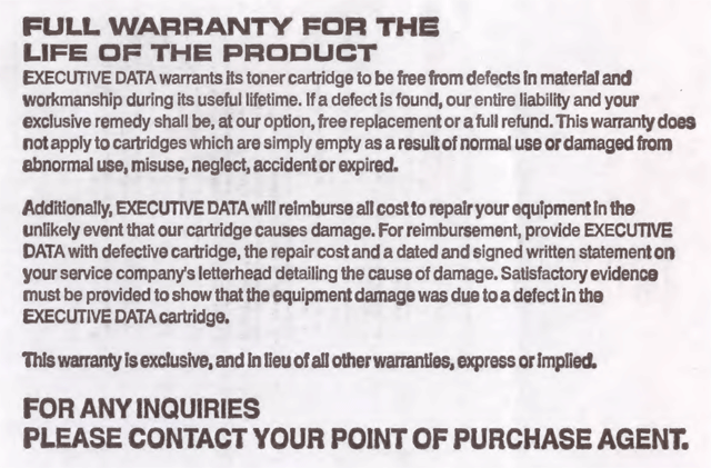 Warranty